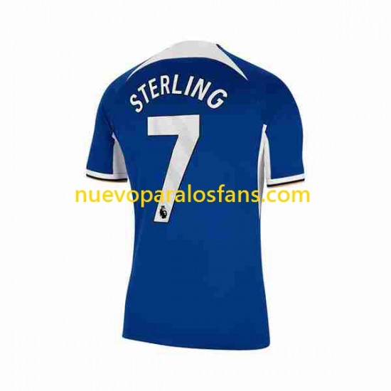 Camiseta de Fútbol Chelsea Raheem Sterling 7 Hombre Casa 2023-2024 Manga Corta