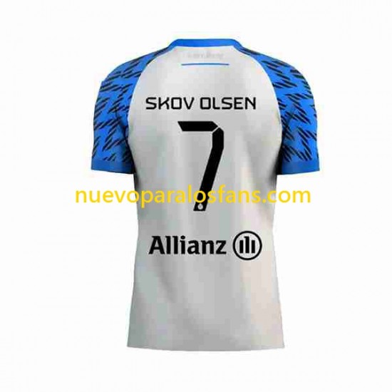 Camiseta de Fútbol Club Brugge Andreas Skov Olsen 7 Hombre Exterior 2023-2024 Manga Corta