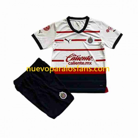 Camiseta de Fútbol Deportivo Guadalajara Niño Exterior 2023-2024 Manga Corta