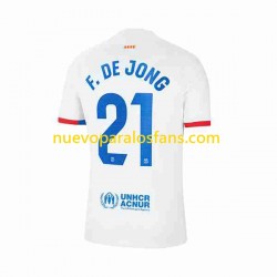 Camiseta de Fútbol FC Barcelona Frenkie de Jong 21 Hombre Exterior 2023-2024 Manga Corta