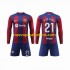 Camiseta de Fútbol FC Barcelona Frenkie de Jong 21 Niño Casa 2023-2024 Manga Larga
