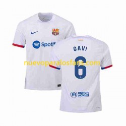 Camiseta de Fútbol FC Barcelona GAVI 6 Hombre Exterior 2023-2024 Manga Corta