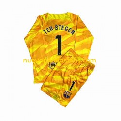 Camiseta de Fútbol FC Barcelona Ter Stegen 1 Portero Niño Cuarto 2023-2024 Manga Larga