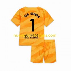 Camiseta de Fútbol FC Barcelona Ter Stegen 1 Portero Niño Cuarto 2023-2024 Manga Corta