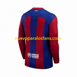 Camiseta de Fútbol FC Barcelona Hombre Casa 2023-2024 Manga Larga