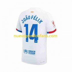 Camiseta de Fútbol FC Barcelona Joao Felix 14 Hombre Exterior 2023-2024 Manga Corta