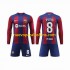 Camiseta de Fútbol FC Barcelona Pedri 8 Niño Casa 2023-2024 Manga Larga