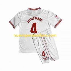 Camiseta de Fútbol Sevilla FC Sergio Ramos 4 Niño Casa 2023-2024 Manga Corta