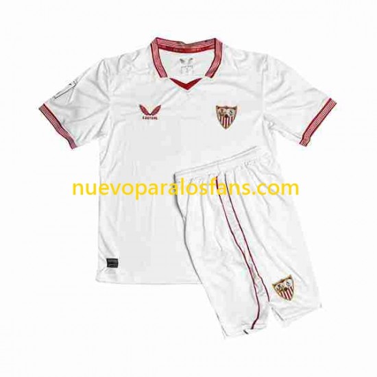 Camiseta de Fútbol Sevilla FC Sergio Ramos 4 Niño Casa 2023-2024 Manga Corta