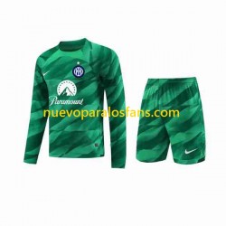 Camiseta de Fútbol Inter Milan Portero Niño Exterior 2023-2024 Manga Larga