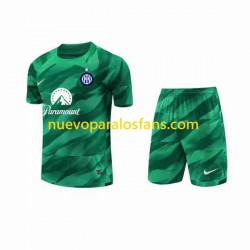 Camiseta de Fútbol Inter Milan Portero Niño Exterior 2023-2024 Manga Corta