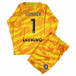 Camiseta de Fútbol Inter Milan Sommer 1 Portero Niño Casa 2023-2024 Manga Larga