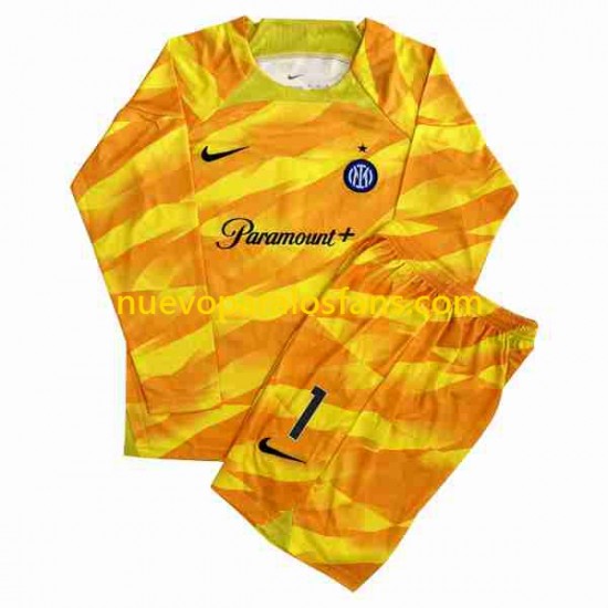 Camiseta de Fútbol Inter Milan Sommer 1 Portero Niño Casa 2023-2024 Manga Larga