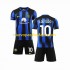 Camiseta de Fútbol Inter Milan Lautaro Martinez 10 Niño Casa 2023-2024 Manga Corta