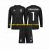 Camiseta de Fútbol Italia Donnarumma 1 Portero Niño Exterior 2023 Manga Larga