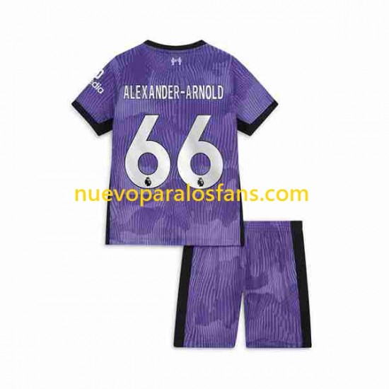 Camiseta de Fútbol Liverpool Alexander-Arnold 66 Niño Tercera 2023-2024 Manga Corta