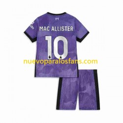 Camiseta de Fútbol Liverpool Alexis Mac Allister 10 Niño Tercera 2023-2024 Manga Corta