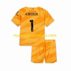 Camiseta de Fútbol Liverpool A.Becker 1 Portero Niño Tercera 2023-2024 Manga Corta