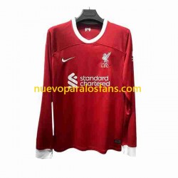 Camiseta de Fútbol Liverpool Hombre Casa 2023-2024 Manga Larga