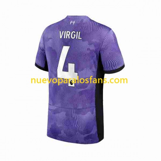 Camiseta de Fútbol Liverpool Virgil van Dijk 4 Hombre Tercera 2023-2024 Manga Corta