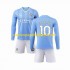 Camiseta de Fútbol Manchester City Grealish 10 Niño Casa 2023-2024 Manga Larga