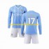 Camiseta de Fútbol Manchester City Kevin De Bruyne 17 Niño Casa 2023-2024 Manga Larga