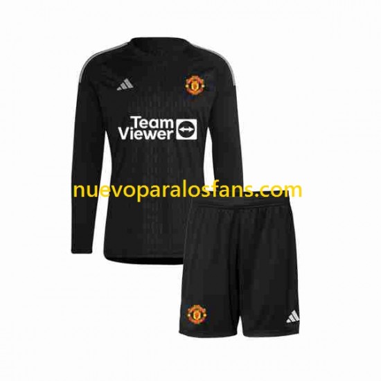 Camiseta de Fútbol Manchester United Portero Niño Tercera 2023-2024 Manga Larga