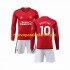 Camiseta de Fútbol Manchester United Marcus Rashford 10 Niño Casa 2023-2024 Manga Larga
