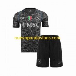 Camiseta de Fútbol Napoli Halloween Niño Casa 2023-2024 Manga Corta