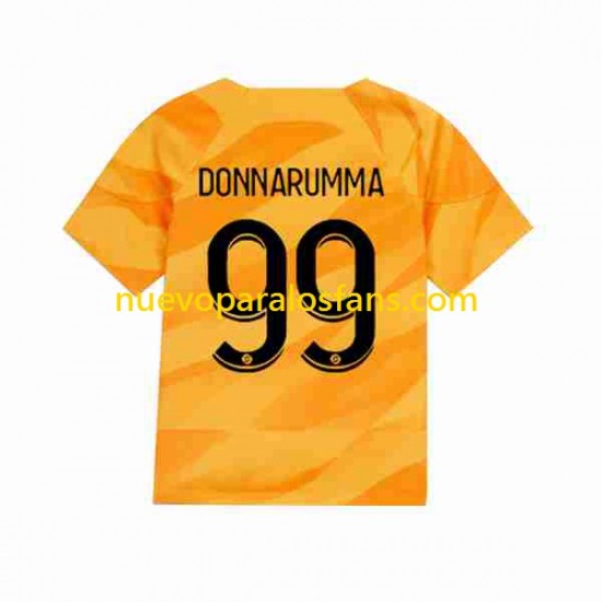Camiseta de Fútbol Paris Saint-Germain Donnarumma 99 Portero Hombre Exterior 2023-2024 Manga Corta