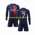 Camiseta de Fútbol Paris Saint-Germain Mbappé Kylian 7 Niño Casa 2023-2024 Manga Larga