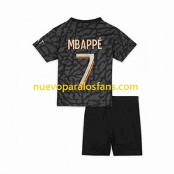 Camiseta de Fútbol Paris Saint-Germain Mbappé Kylian 7 Niño Tercera 2023-2024 Manga Corta