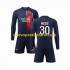 Camiseta de Fútbol Paris Saint-Germain Lionel Messi 30 Niño Casa 2023-2024 Manga Larga