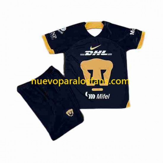 Camiseta de Fútbol Pumas UNAM Niño Exterior 2023-2024 Manga Corta