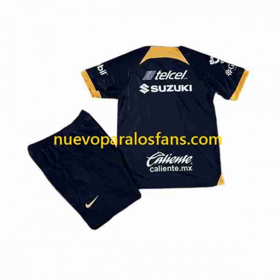 Camiseta de Fútbol Pumas UNAM Niño Exterior 2023-2024 Manga Corta