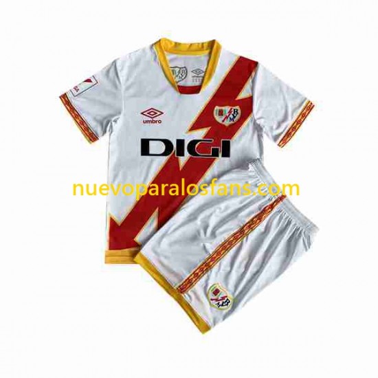 Camiseta de Fútbol Rayo Vallecano Niño Casa 2023-2024 Manga Corta