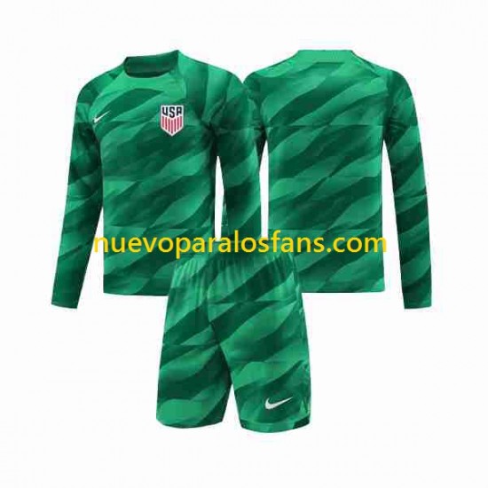 Camiseta de Fútbol Estados Unidos Portero Niño Casa 2023-2024 Manga Larga