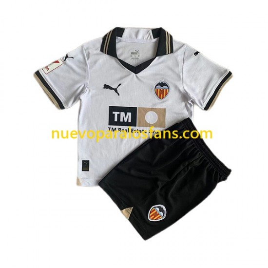 Camiseta de Fútbol Valencia CF Niño Casa 2023-2024 Manga Corta