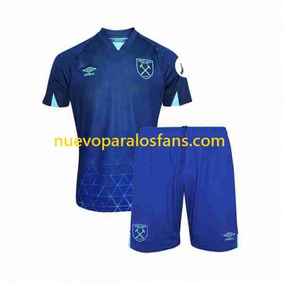 Camiseta de Fútbol West Ham United Niño Tercera 2023-2024 Manga Corta
