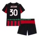 Camiseta de Fútbol AC Milan Ardon Jashari 30 Niño Casa 2025-2026 Manga Corta