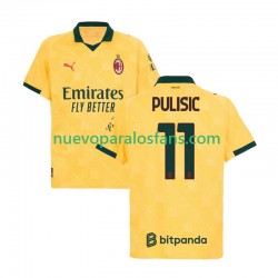 Camiseta de Fútbol AC Milan Christian Pulisic 11 Hombre Tercera 2025-2026 Manga Corta