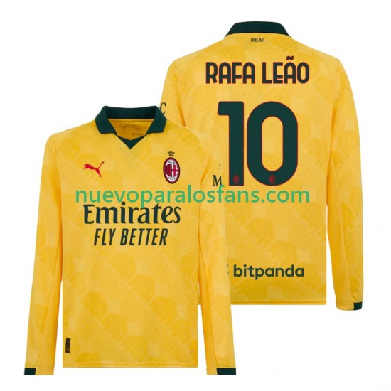 Camiseta de Fútbol AC Milan Rafael Leao 10 Hombre Tercera 2025-2026 Manga Larga