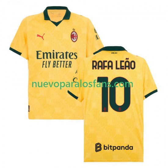 Camiseta de Fútbol AC Milan Rafael Leao 10 Hombre Tercera 2025-2026 Manga Corta