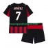 Camiseta de Fútbol AC Milan Santiago Gimenez 7 Niño Casa 2025-2026 Manga Corta