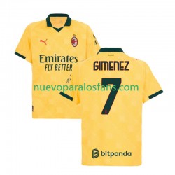 Camiseta de Fútbol AC Milan Santiago Gimenez 7 Hombre Tercera 2025-2026 Manga Corta