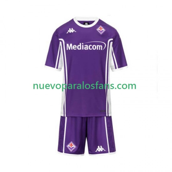Camiseta de Fútbol ACF Fiorentina Niño Casa 2025-2026 Manga Corta