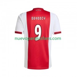 Camiseta de Fútbol AFC Ajax Brian Brobbey 9 Hombre Casa 2025-2026 Manga Corta