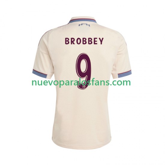 Camiseta de Fútbol AFC Ajax Brian Brobbey 9 Hombre Tercera 2025-2026 Manga Corta