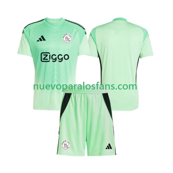 Camiseta de Fútbol AFC Ajax Portero Niño Casa 2025-2026 Manga Corta