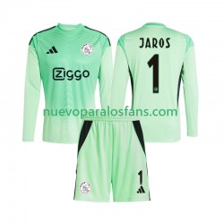 Camiseta de Fútbol AFC Ajax Vitezslav Jaros 1 Portero Niño Casa 2025-2026 Manga Larga